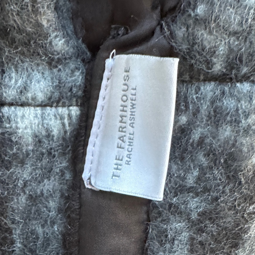 Rachel Ashwell Plaid Faux Fur Poncho Cozy Cape Wrap Farmhouse Style - Picture 3 of 8